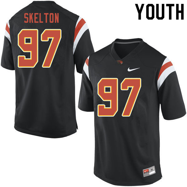 Youth #97 Alexander Skelton Oregon State Beavers College Football Jerseys Sale-Black
